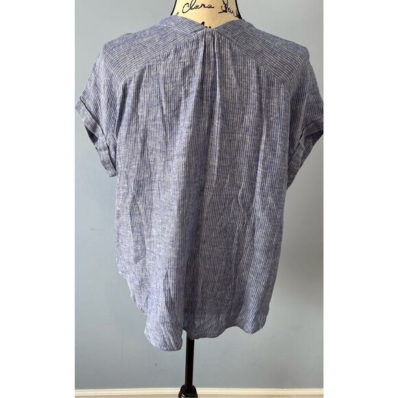 Rails Women’s Jeri White Stripe Lace Up Shirt Top Size Medium MSRP $168 - Picture 10 of 10